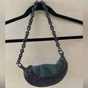 Charles-Keith Gray Iridescent Shoulder Purse with adjustable straps